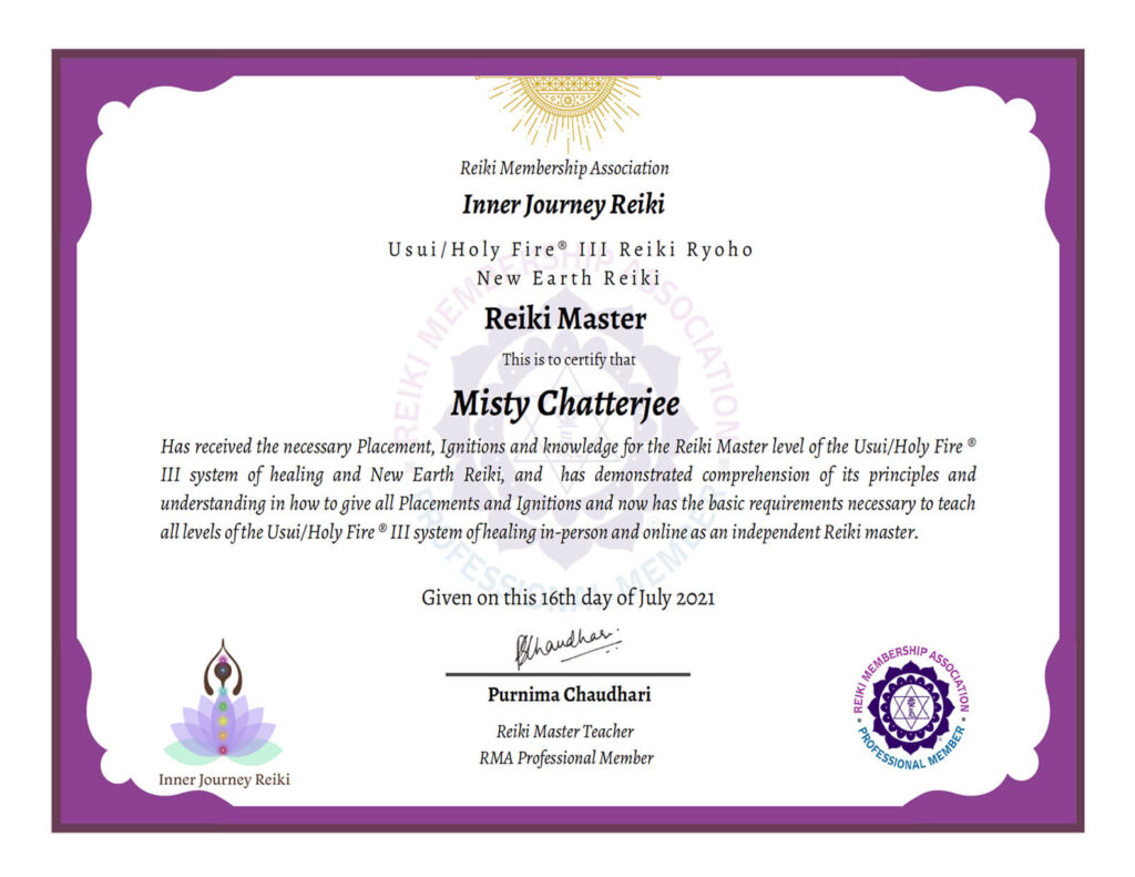 Reiki Master Certificate