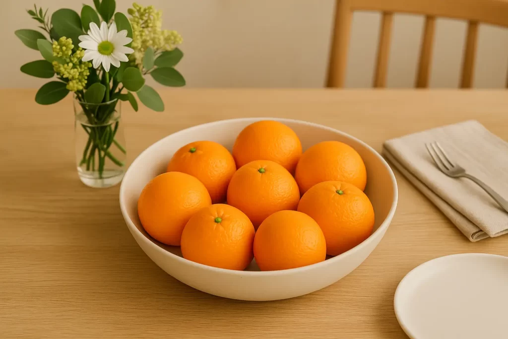 Bowl of oranges